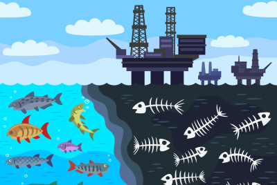 Загрязнение моря для детей