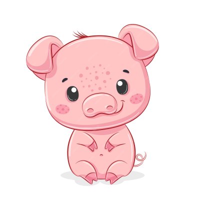 Нарисованная свинка