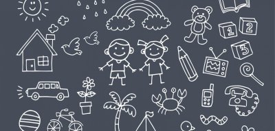 Детские рисунки мелом