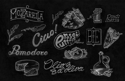 Рисунки мелом на доске