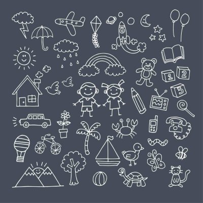 Детские рисунки мелом