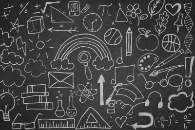 Каракули на школьной доске