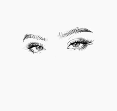 Глаз чб рисунок