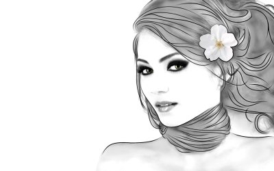 Лицо девушки рисунок