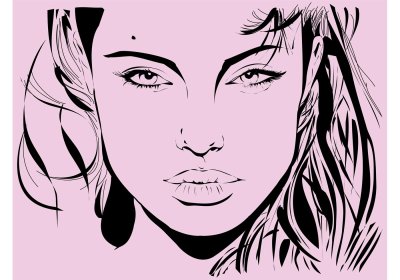 Лицо девушки рисунок