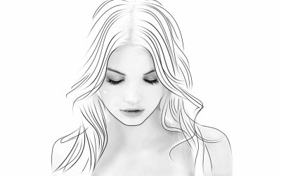 Рисунок девушки карандашом