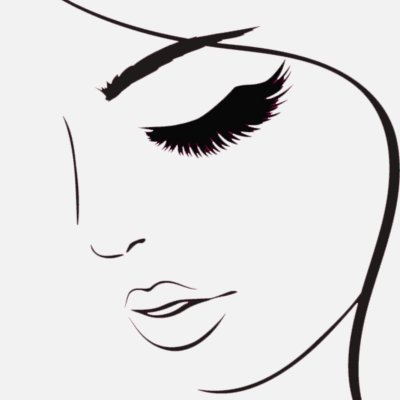 Контур женского лица