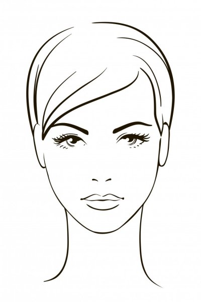 Контур женского лица
