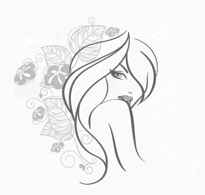 Силуэт девушки рисунок