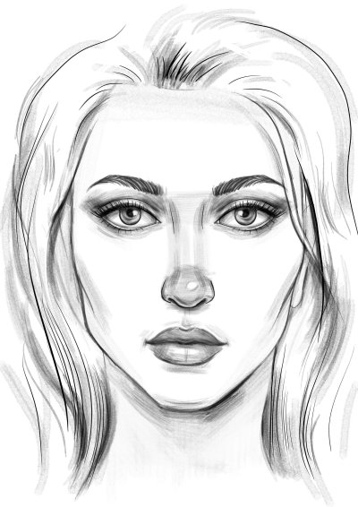 Набросок женского лица