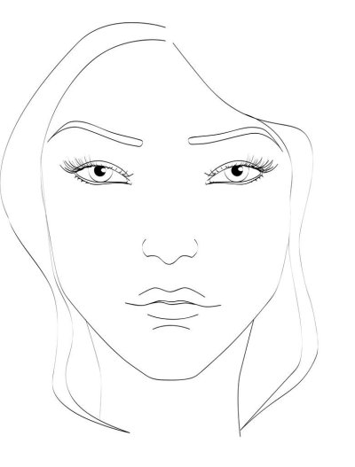Макет лица для рисования