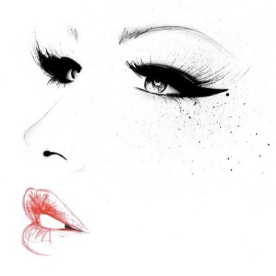 Силуэт женского лица