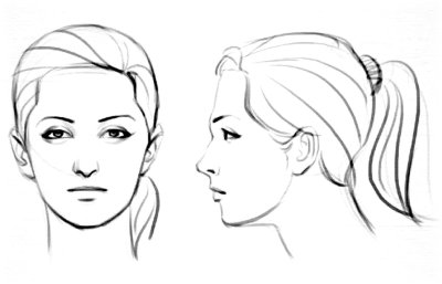Рисунок на голове девушке