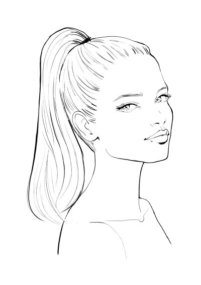 Лицо девушки раскраска
