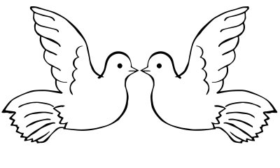Трафарет голубя для вырезания