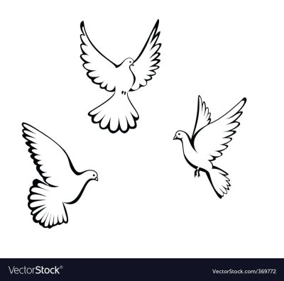 Трафарет птички для вырезания