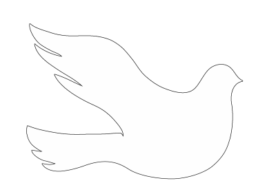 Трафарет голубя для вырезания