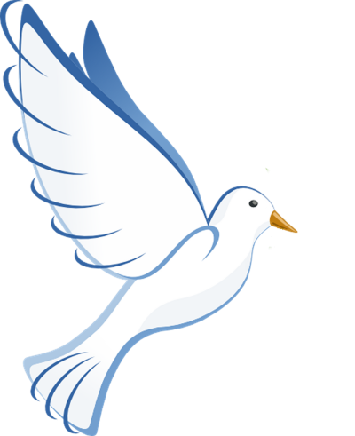 Голубь с веточкой в клюве