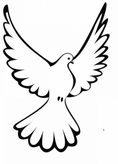 Трафарет голубя