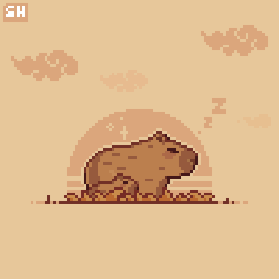 Пиксельные рисунки капибара