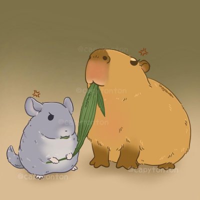 Милая капибара арт