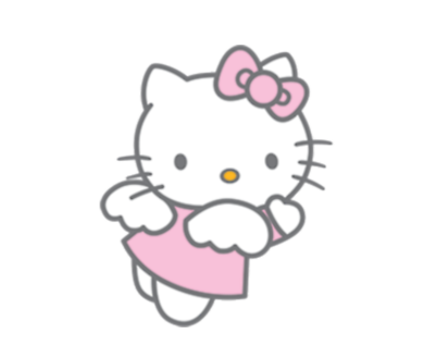 Hello Kitty на прозрачном фоне