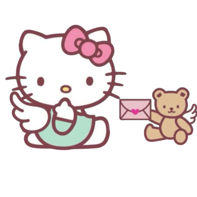 Хелол Кити на белом фоне