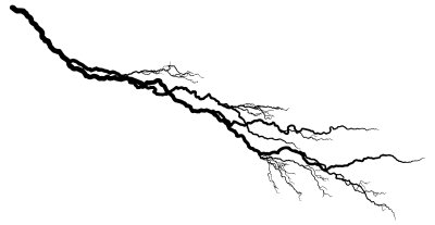 Молния на прозрачном фоне