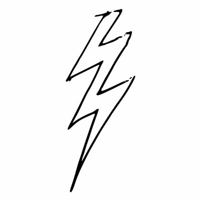 Молния трафарет