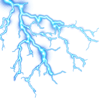 Молния на белом фоне