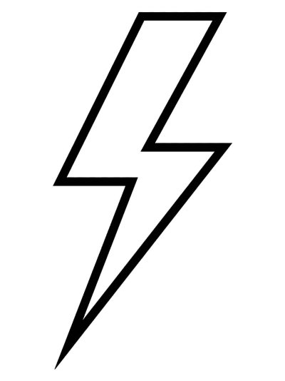 Тату молния эскиз