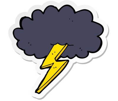 Тучка с молнией