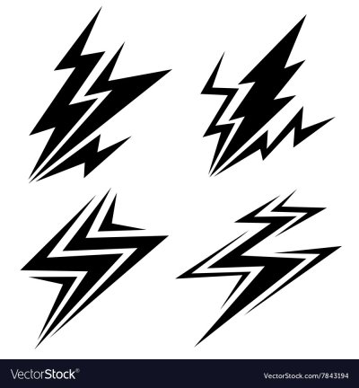 Молния силуэт