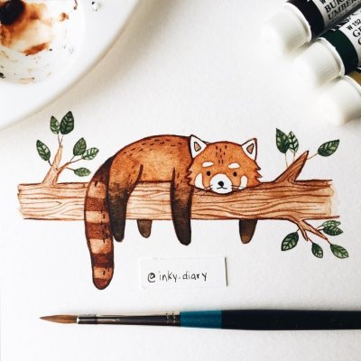 Рисование в скетчбуке животных