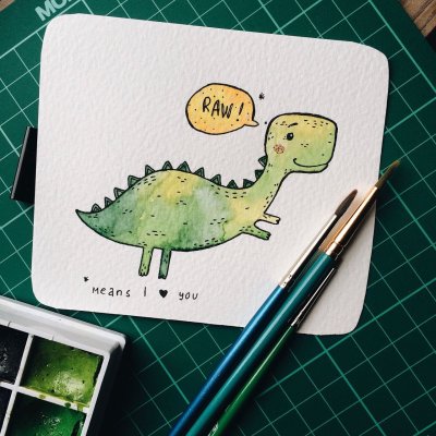 Лёгкие рисунки для скретчбука