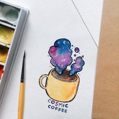 Рисунки акварелью легкие в скетчбук