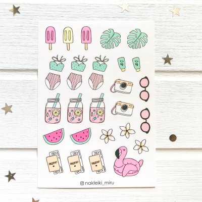 Красивые наклейки для ежедневника