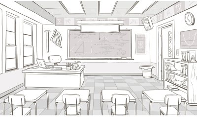 Эскиз класса в школе