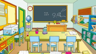 Школьный класс мультяшный