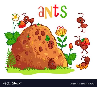 Муравейник для детей мультяшная