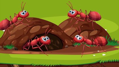 Муравьи в муравейнике