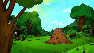 Лес мультяшный