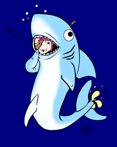 Милая акула арт