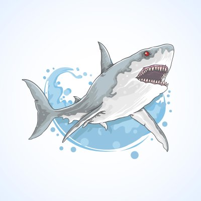 Стилизованные акулы