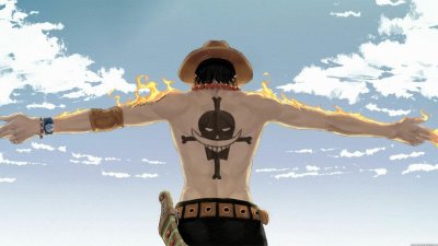 Эйс из Ван Пис спина