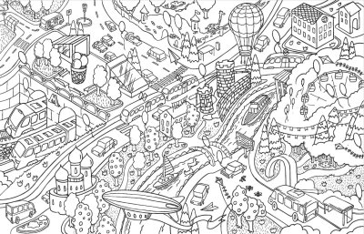 Раскраска "город"