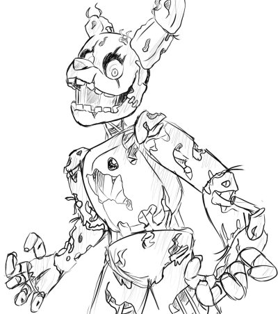 Раскраска Фредди СПРИНГТРАП