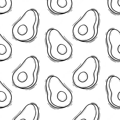 Авокадо рисунок для раскрашивания