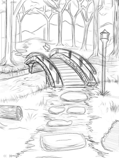 Рисунки карандашом природа