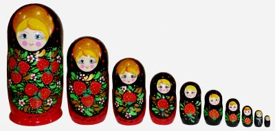 Матрешки от большой до маленькой